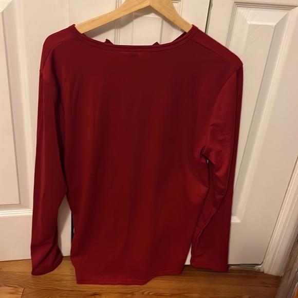 Red SHEIN long sleeve shirt with buttons - Picture 2 of 2